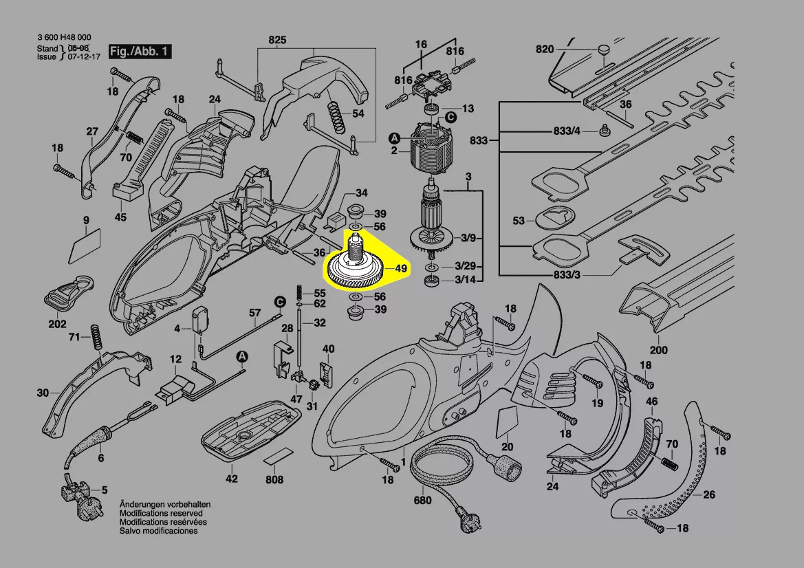 Accouplement à friction pour taille-haies AHS 55-24 S BOSCH